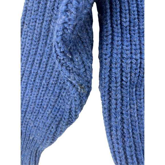 Vintage Carbery Ireland 100% Pure New Wool Sweater Navy Pullover Knit‎ - Picture 10 of 15